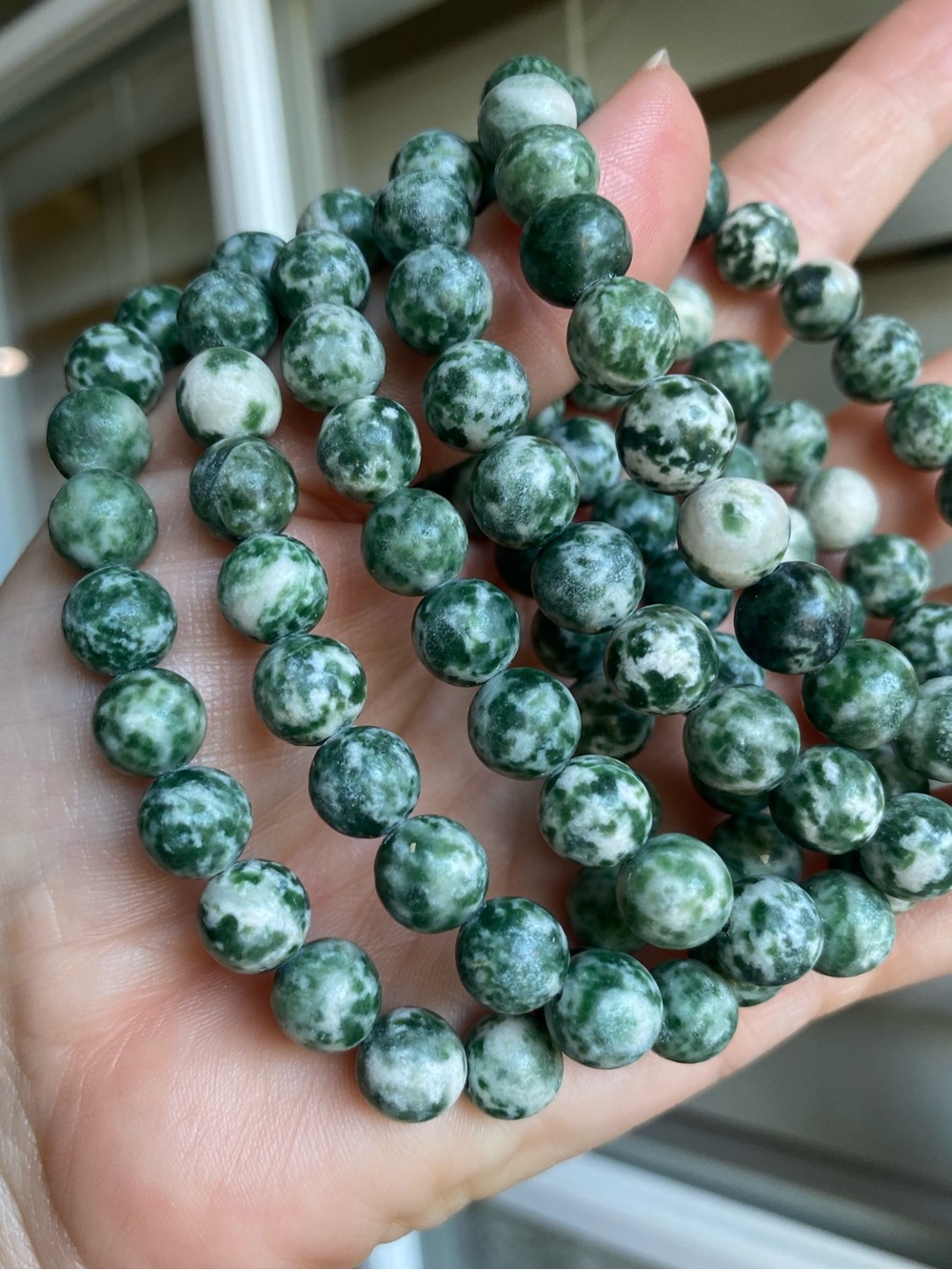 🌿🤍 8mm Tree Agate Crystal Bracelets — Nature You Can Wear! 🤍🌿